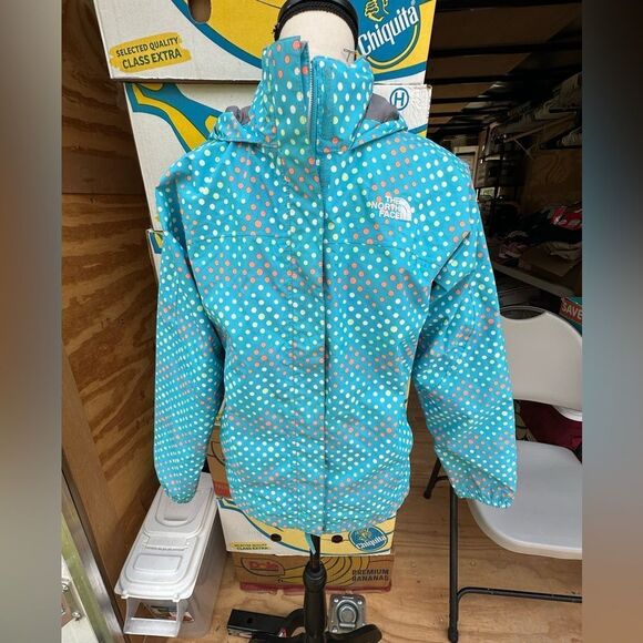 The North Face Kids' Blue Polka Dot Jacket/Rain - Picture 1 of 7